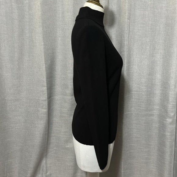 Ann Taylor Black Mock Neck Sweater-Button Detail @ Neck-Sz S Petite-Viscose-EUC - Picture 8 of 16